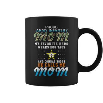 Hero Wears Dog Tags & Combat Bootsproud Army Infantry Mom Coffee Mug | Mazezy DE