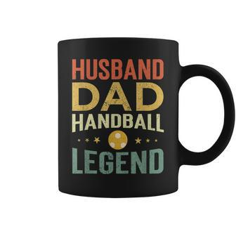 Herren Husband Dad Handball Legend Handball Spieler Sport Retro  Tassen