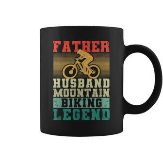 Herren Vatertag Biker Vater Ehemann Mountainbike Legende Tassen - Seseable