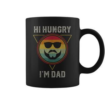 Hi Hungry Im Dad Vintage Retro Fathers Day Dad Joke Coffee Mug - Seseable