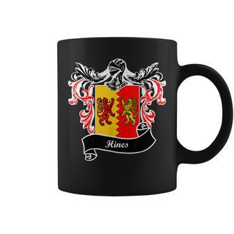 Hines Coat Of Arms Surname Last Name Family Crest Coffee Mug - Seseable