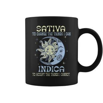 Hippie Cannabis 420Sativa To Change The Things I Can Indica Coffee Mug - Seseable