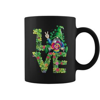 Hippie Gnome Love Clover Tie Dye Shamrock Patricks Day Coffee Mug - Seseable