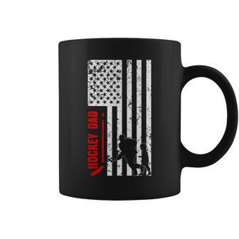 Hockey Dad Gift Hockey American Flag Coffee Mug