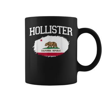 Hollister Ca California Flag Vintage Usa Sports Men Women Coffee Mug - Seseable