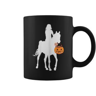 Horse Girl With Halloween Candy Bucket Horseback Riding Gift For Womens Coffee Mug | Mazezy