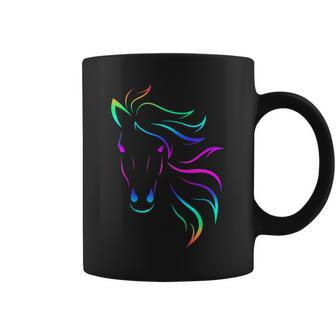 Horse Lovers Horseback Riding Equestrian Colorful Coffee Mug | Mazezy