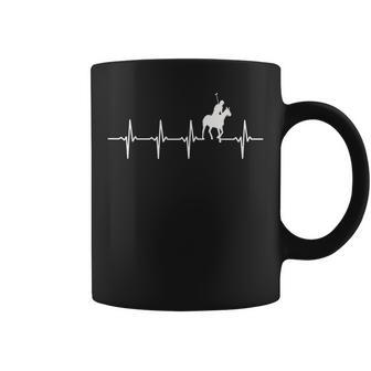 Horse Polo Heartbeat Gift For Polo Players Coffee Mug | Mazezy