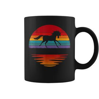 Horse Vintage Retro Sunset Horse Lover Men Women Kids Coffee Mug | Mazezy