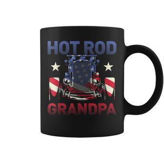 Hot Rod Grandpa American Flag Vintage Mechanic Gift Gift For Mens Coffee Mug | Mazezy
