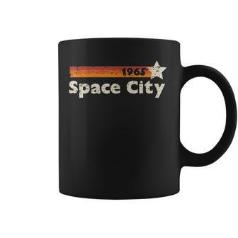 Houston Texas 1965 Space City Distressed - Rocketship Coffee Mug | Mazezy