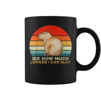 How Much Longer I Can Funny Capybara Sarcastic Meme Coffee Mug | Mazezy