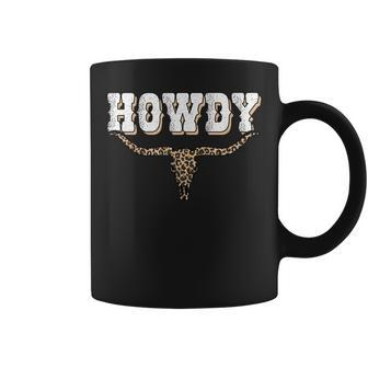 Howdy Western Country Southern Cow Skull Rodeo Bull Cowgirl Coffee Mug | Mazezy DE