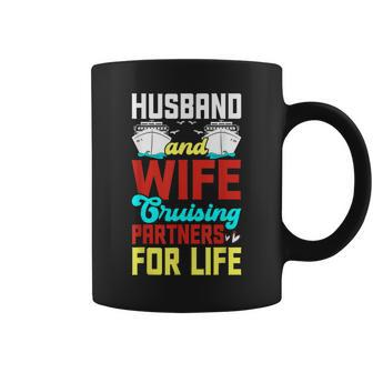 Husband And Wife Cruising Partners For Life Funny Cruise Coffee Mug - Thegiftio UK