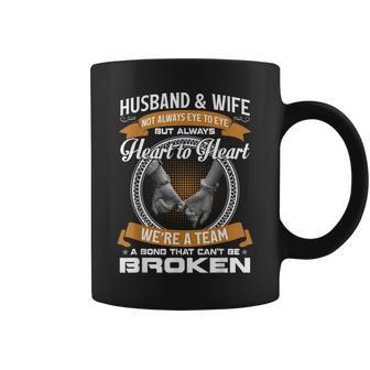 Husband And Wife Not Always Eye To Eye But Heart To Heart Coffee Mug | Mazezy