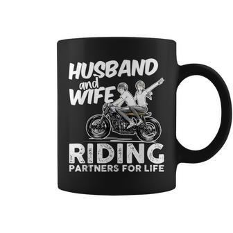 Husband And Wife Riding Partners For Life Motorcycle Lover Coffee Mug | Mazezy
