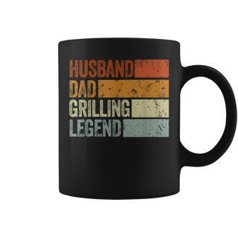 Husband Dad Grilling Legend Funny Vintage Fathers Day Coffee Mug - Thegiftio UK