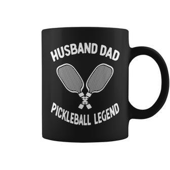 Husband Dad Legend Vintage Pickleball Funny Fathers Day Men Coffee Mug - Seseable