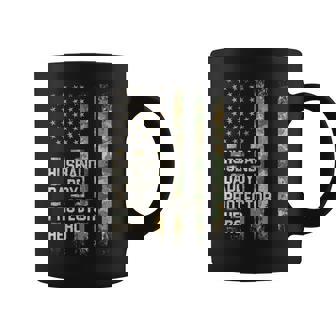 Husband Daddy Protector Hero Camo Usa American Flag Father Coffee Mug | Mazezy