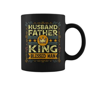 Husband Father King Blessed Man Black Pride Dad V2 Coffee Mug | Mazezy