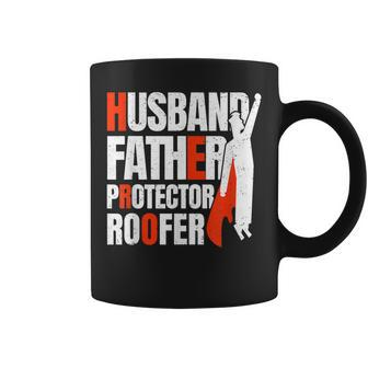 Husband Father Protector Roofer Hero Dad Fathers Day Coffee Mug - Thegiftio UK