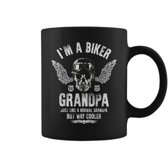 I Am A Biker Grandpa Just Like A Normal Grandpa Coffee Mug | Mazezy UK