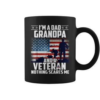 I Am A Dad Grandpa And A Veteran Nothing Scares Me Usa V3 Coffee Mug - Seseable