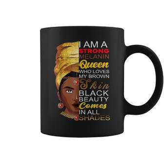 I Am Black History Month Queen Melanin Afro African Pride Coffee Mug - Seseable