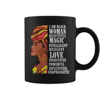 I Am Black Woman Black History Month 2023 African Woman Coffee Mug - Seseable