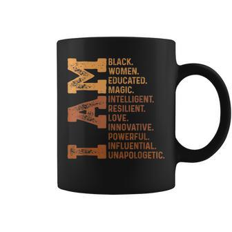 I Am Black Woman Educated Melanin Pride Black History Month Coffee Mug - Seseable
