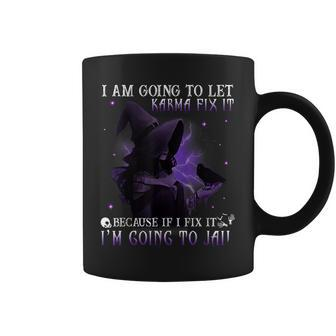 I Am Going To Let Karma Fix It Cool Moon Women Halloween Coffee Mug | Mazezy