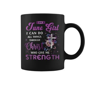 I Am Jure Girl I Can Do All Things Through Christ Who Gives Me Strength Coffee Mug - Seseable
