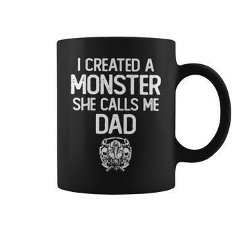I Created A Monster She Calls Me Dad Viking T Coffee Mug | Mazezy