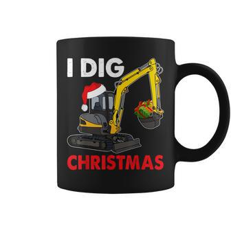 I Dig Christmas Excavator Xmas Pjs Christmas Kids Pajamas Coffee Mug - Thegiftio UK