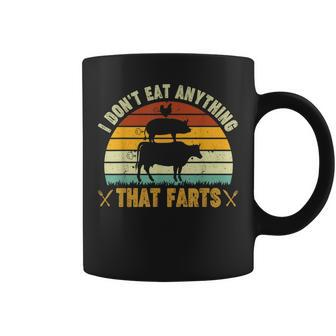 I Dont Eat Anything That Farts World Vegetarian Day Coffee Mug - Seseable
