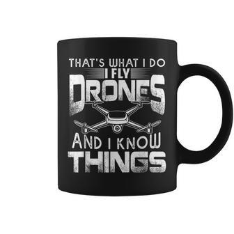 I Fly Drones & I Know Things V2 Coffee Mug - Seseable