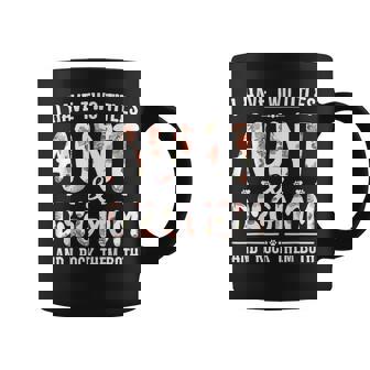 I Have Two Titles Aunt And Dog Mom Flower Funny Dog Lover Coffee Mug | Mazezy