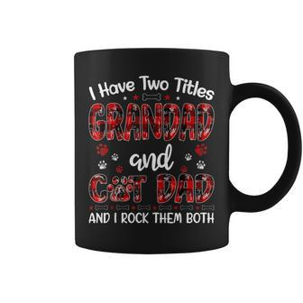 I Have Two Titles Grandad And Cat Dad Fathers Day Family V2 Coffee Mug - Seseable