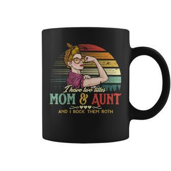 I Have Two Titles Mom And Aunt Women Leopard Vintage Aunt Coffee Mug - Seseable