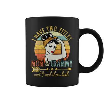 I Have Two Titles Mom And Grammy Vintage Decor Grandma Coffee Mug - Seseable
