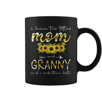 I Have Two Titles Mom And Granny Floral Decoration Funny Coffee Mug - Seseable