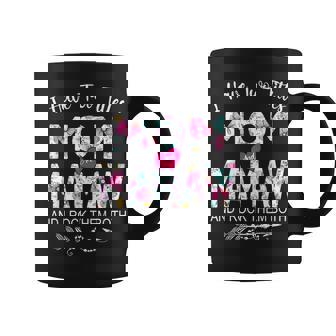 I Have Two Titles Mom And Mamaw Flower Gifts Mothers Day Coffee Mug | Seseable UK