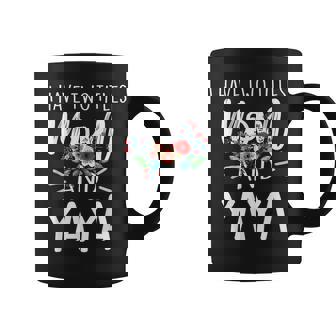 I Have Two Titles Mom And Yaya I Rock Them Both Gifts Floral V2 Coffee Mug - Seseable