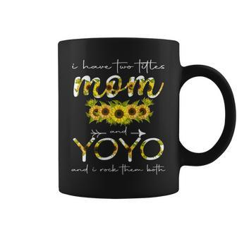 I Have Two Titles Mom And Yoyo Floral Decoration Funny Coffee Mug - Seseable