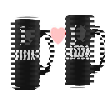 I Heart Love Riddim Music Dubstep Percussion Bass Coffee Mug | Mazezy