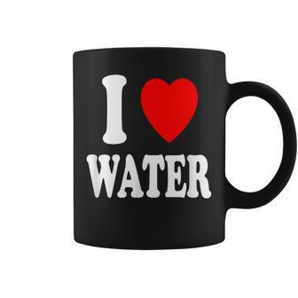 I Heart Love Water Hydration Thirsty Workout Lifting Coffee Mug | Mazezy