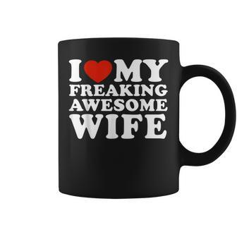 I Heart My Awesome Wife Coffee Mug | Mazezy