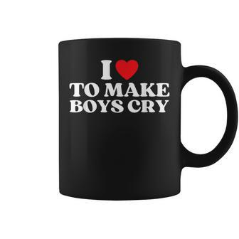 I Heart To Make Boys Cry Funny Red Heart Love Girls Coffee Mug - Thegiftio UK