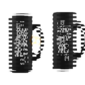 I Just Freaking Love Owls Ok Kawaii Owl Face Owl Mom V2 Coffee Mug - Seseable