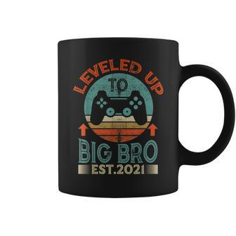 I Leveled Up To Big Brother Est 2021 Promoted To Big Bro Coffee Mug - Seseable